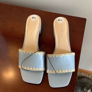 Marc Fisher blue mule slip-ons 6.5 NWOB